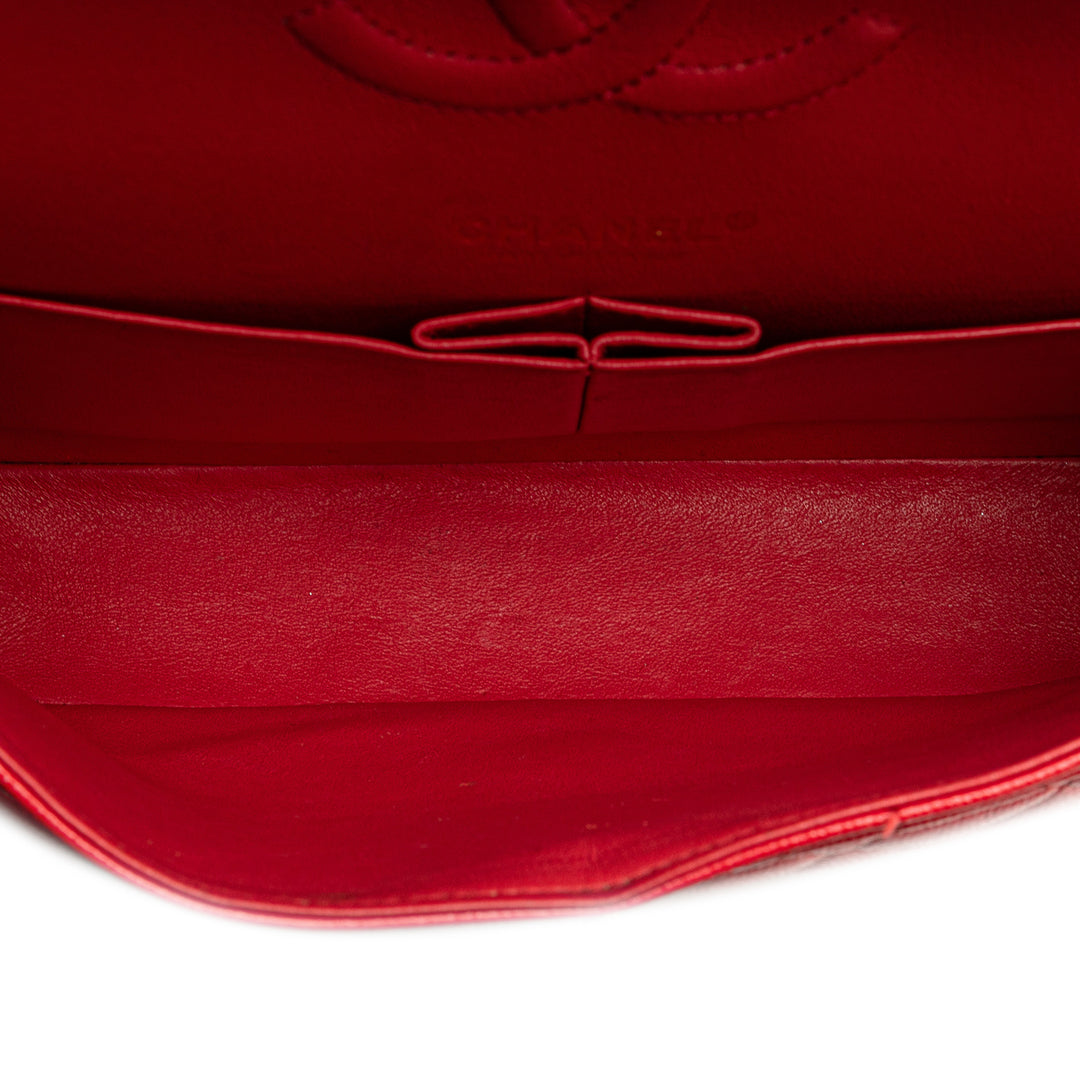 Medium Classic Caviar Double Flap Red - Gaby Paris