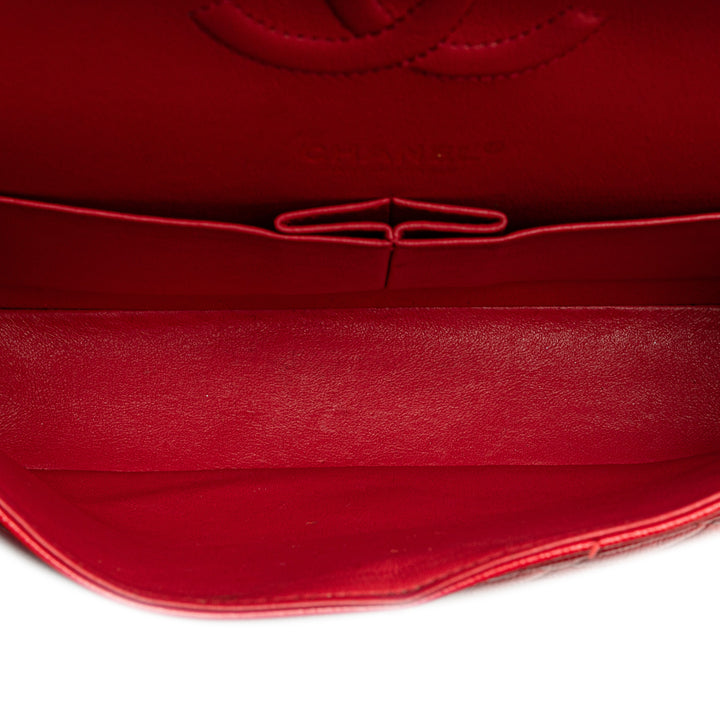 Medium Classic Caviar Double Flap Red - Gaby Paris