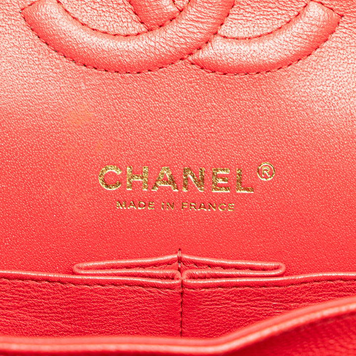 Medium Classic Caviar Double Flap Red - Gaby Paris