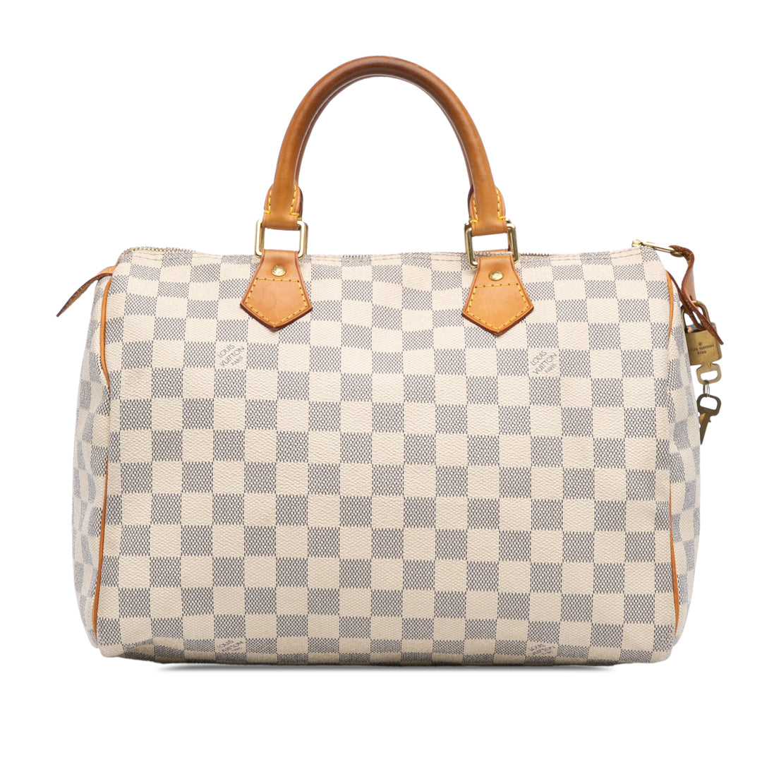 Damier Azur Speedy 30 White - Gaby Paris