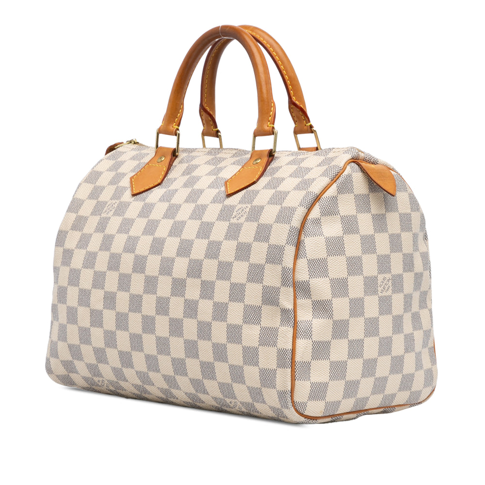 Damier Azur Speedy 30 White - Gaby Paris