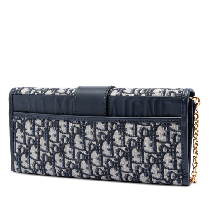 Dior Oblique Toile 30 Montaigne Pochette avec chaîne