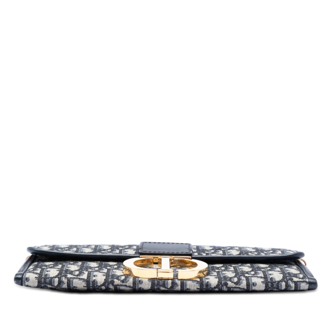Dior Oblique Toile 30 Montaigne Pochette avec chaîne