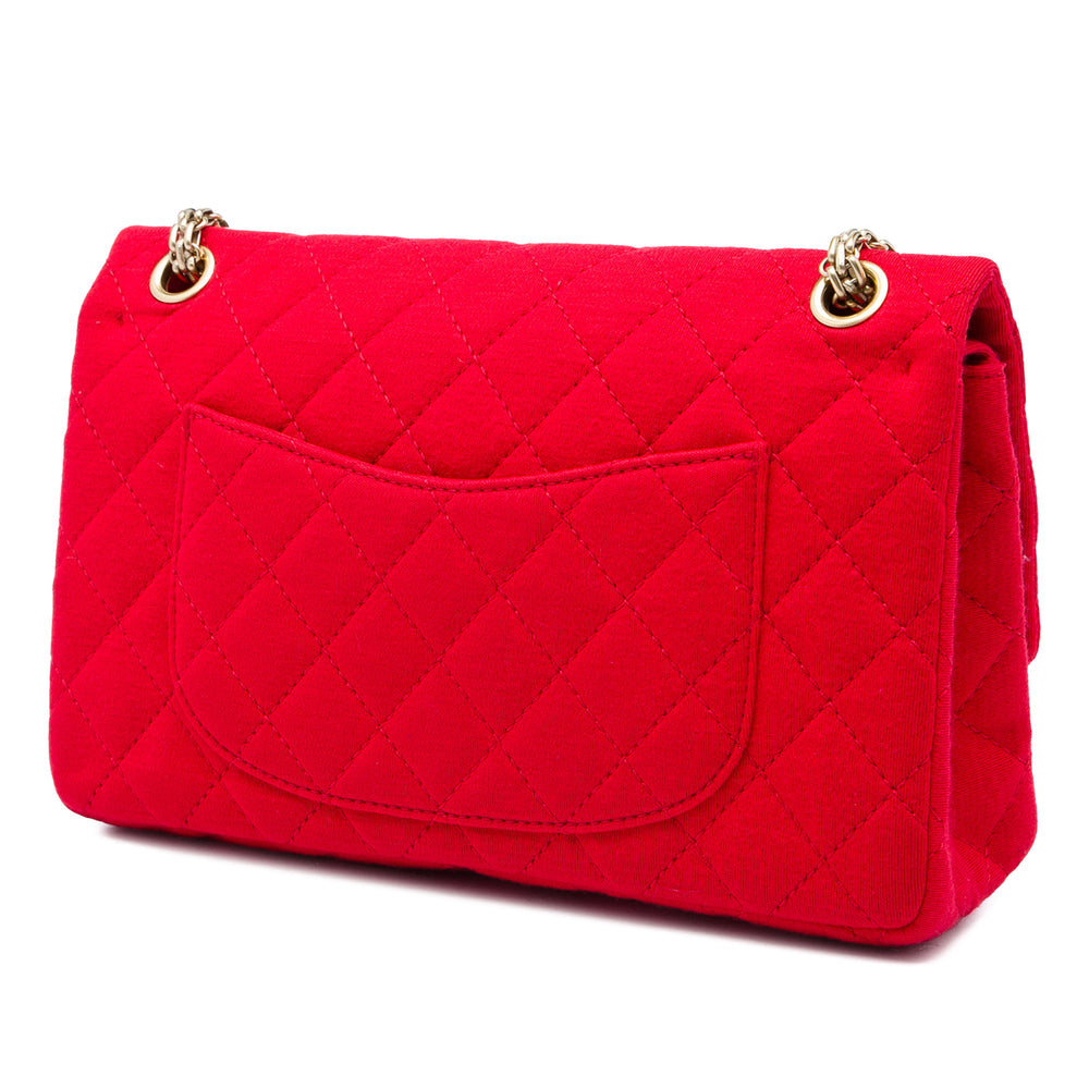 Chanel Sac porté épaule Matelassé Jersey Reissue 2.55 Double rabat 226 Rouge – vue 2 – GABY PARIS