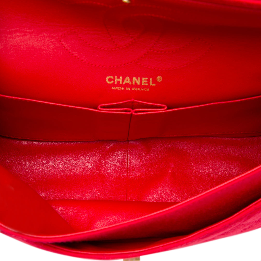 Chanel Sac porté épaule Matelassé Jersey Reissue 2.55 Double rabat 226 Rouge – vue 4 – GABY PARIS