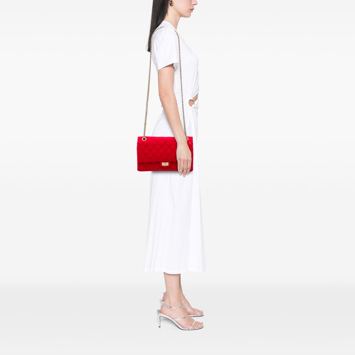 Chanel Sac porté épaule Matelassé Jersey Reissue 2.55 Double rabat 226 Rouge – vue 5 – GABY PARIS