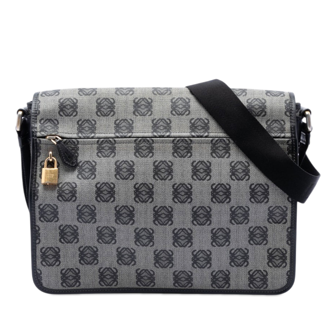 LOEWE Anagram Coated Toile Messenger Sac
