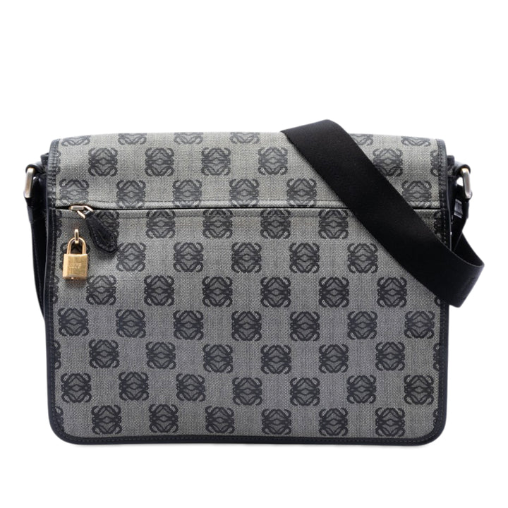 LOEWE Anagram Coated Toile Messenger Sac
