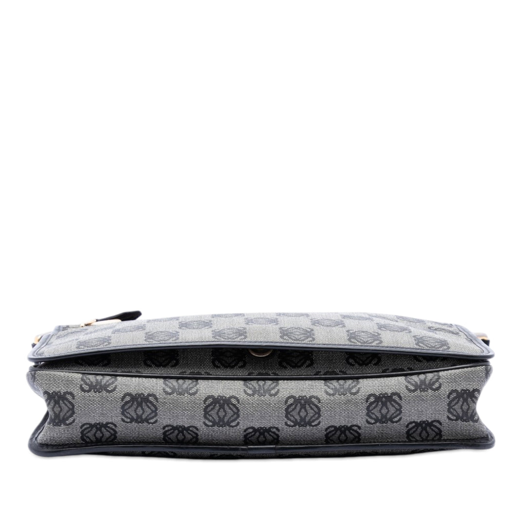 LOEWE Anagram Coated Toile Messenger Sac