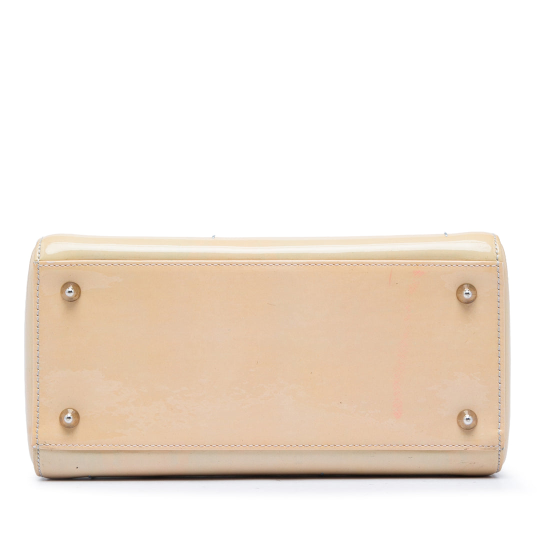 Dior Medium Ombre Cuir verni Cannage Lady Dior