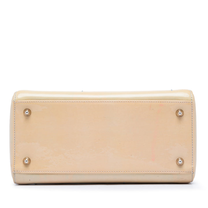 Dior Medium Ombre Cuir verni Cannage Lady Dior