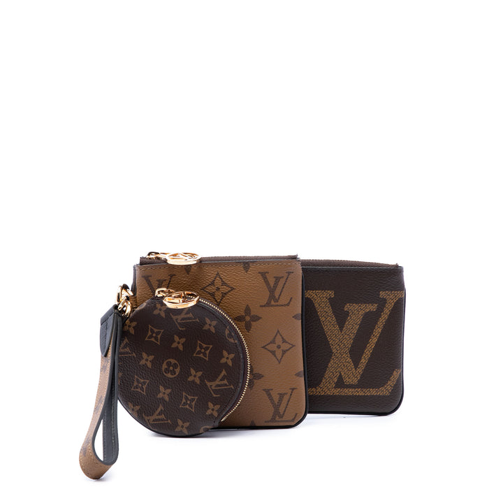 Louis Vuitton Giant Trio Set Pochette Monogram Reverse Marron – vue principale – GABY PARIS