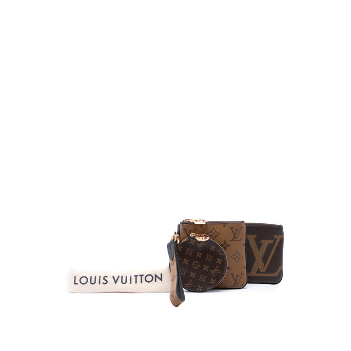 Louis Vuitton Giant Trio Set Pochette Monogram Reverse Marron – vue 7 – GABY PARIS