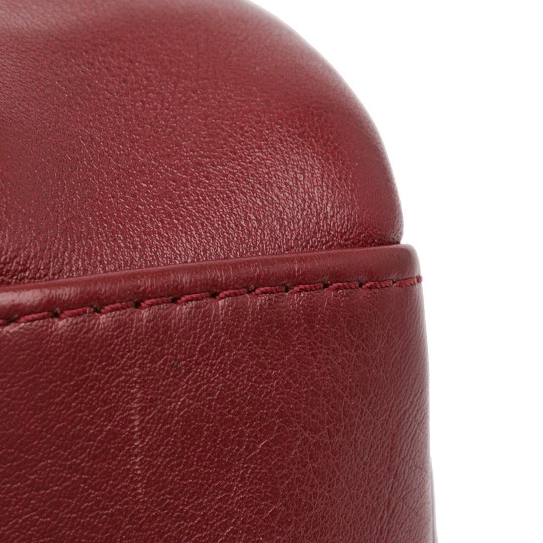 Small Quilted Lambskin Buckle Camera Bag Red - Gaby Paris