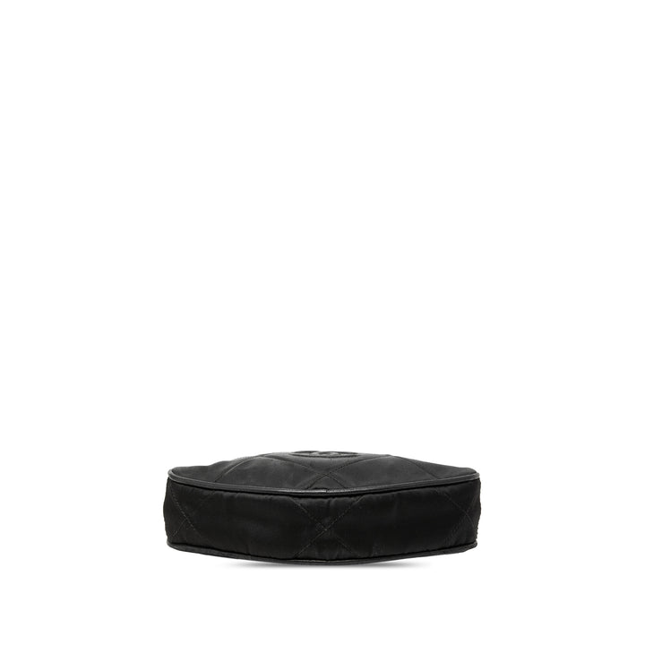 Chanel CC Matelassé Satin Pompon Pochette
