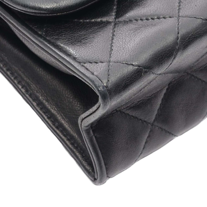 Quilted Lambskin Tassel Flap Black - Gaby Paris