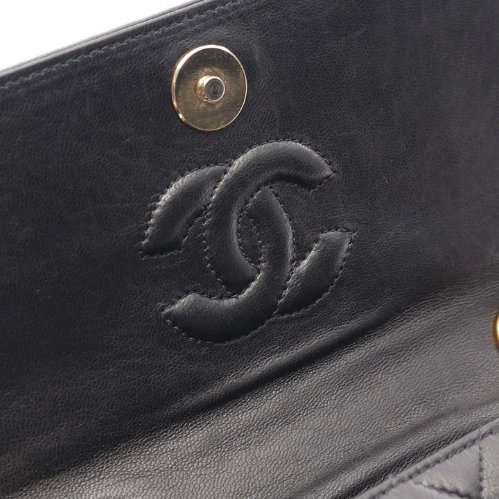 Quilted Lambskin Tassel Flap Black - Gaby Paris