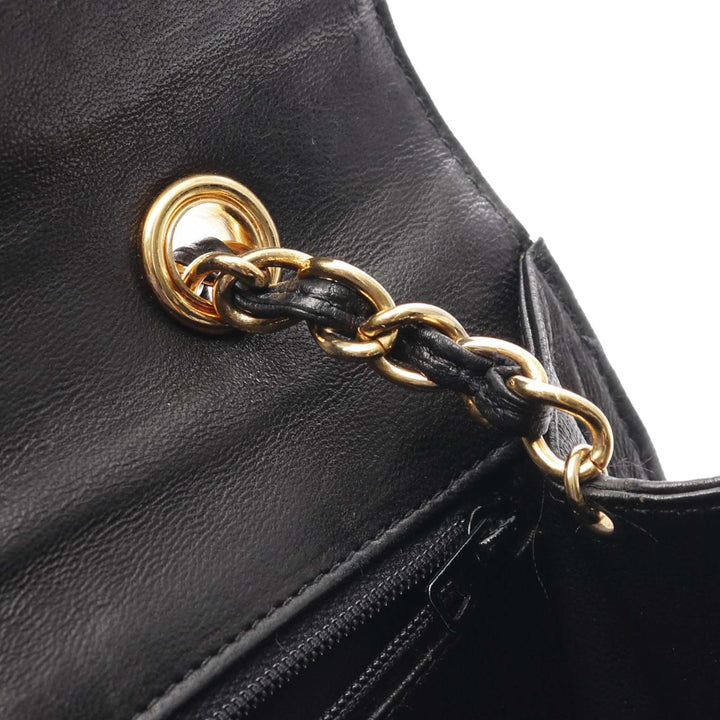 Quilted Lambskin Tassel Flap Black - Gaby Paris