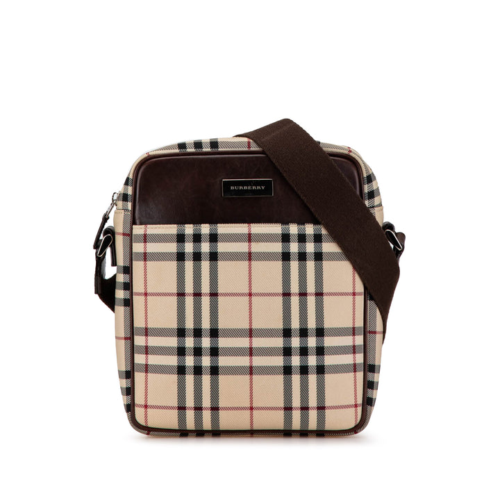 Burberry House Check Canvas Crossbody Brown - GABY PARIS