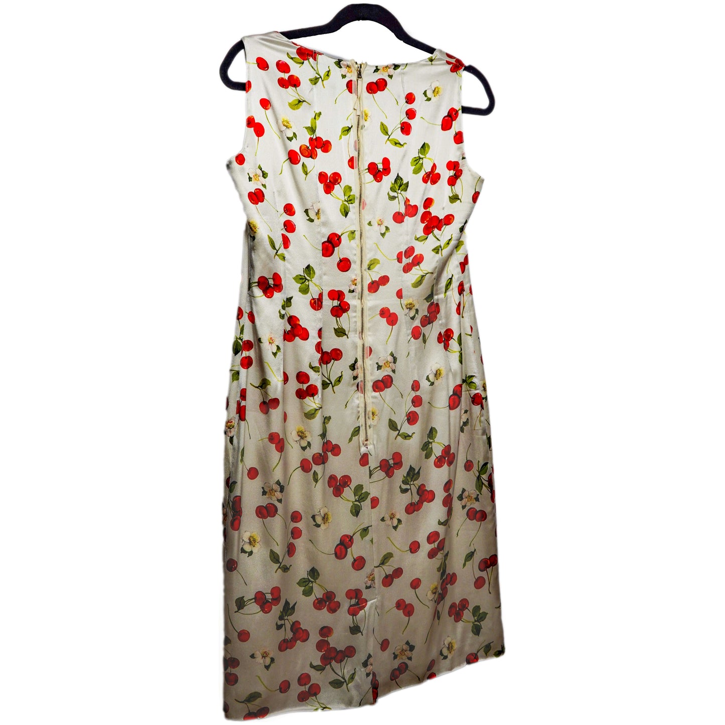 DOLCE &amp; GABBANA Cherry print silk dress 48 IT