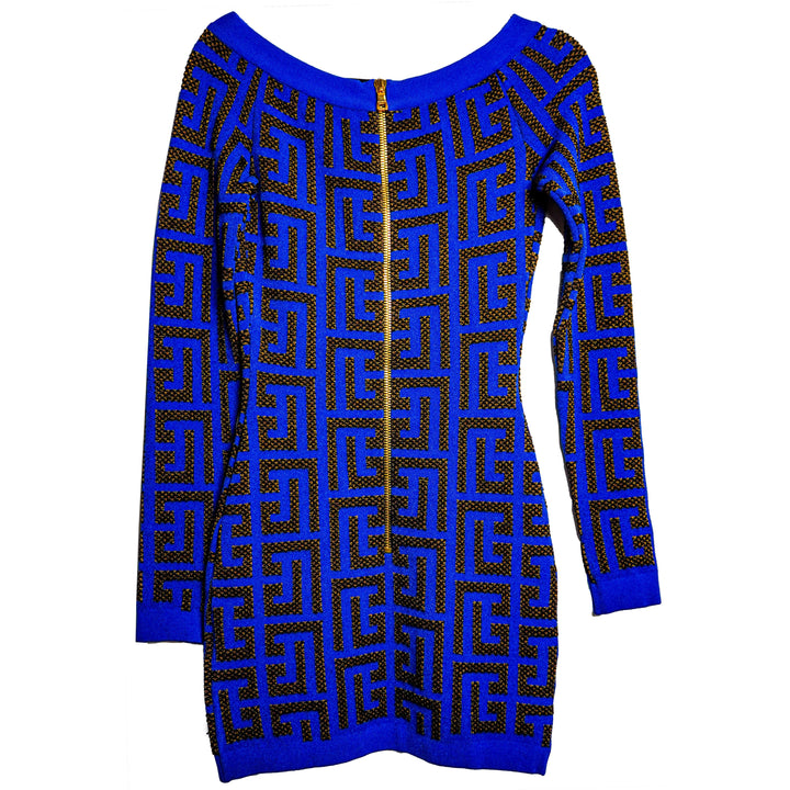 BALMAIN Robe à motif monogrammé taille 38 - GABY PARIS