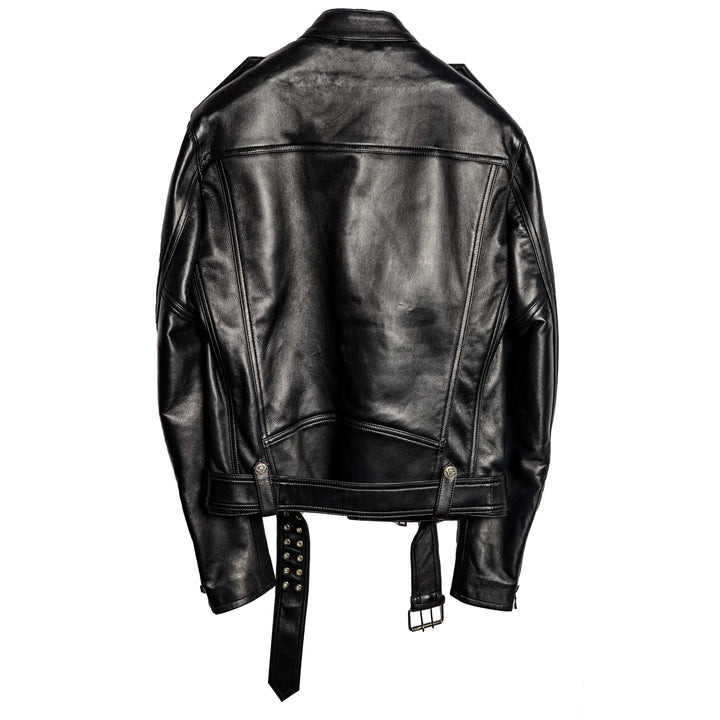 BALMAIN Blouson biker en cuir de veau - GABY PARIS