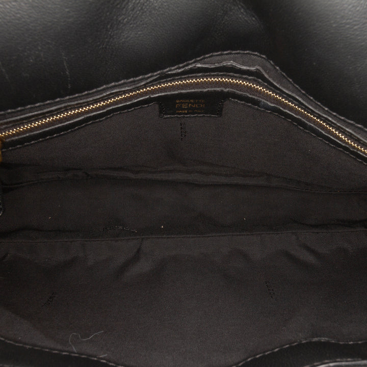 Fendi Large Zucca embossé Cuir Baguette Sac