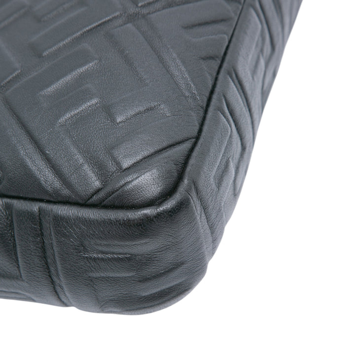 Fendi Large Zucca embossé Cuir Baguette Sac