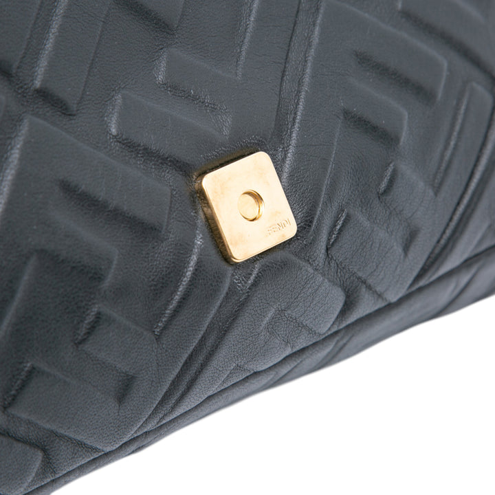 Fendi Large Zucca embossé Cuir Baguette Sac