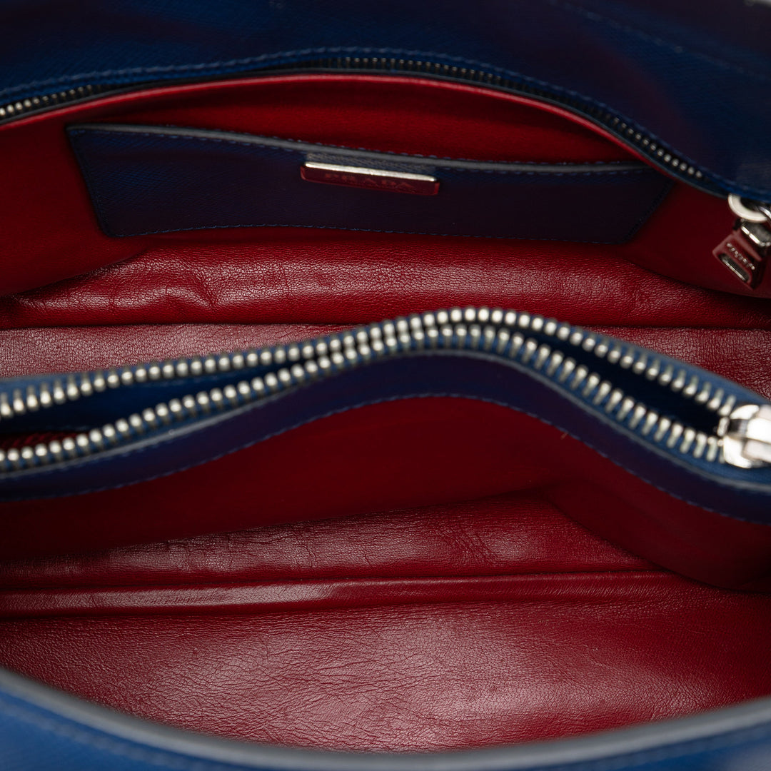 Prada Saffiano Cuir Turnlock Twin Sac
