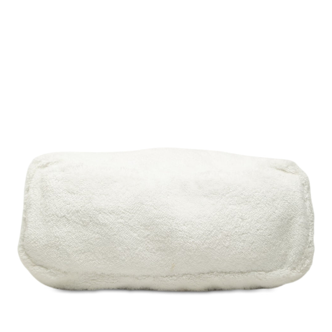 Prada Cabas Spugna Terry Cloth Logo Blanc – vue 3 – GABY PARIS