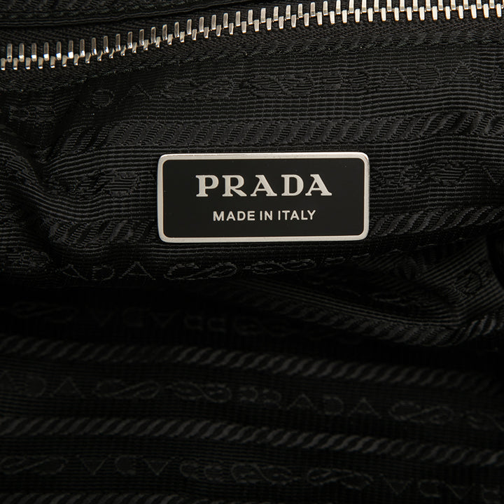 Prada Cabas Spugna Terry Cloth Logo Blanc – vue 5 – GABY PARIS