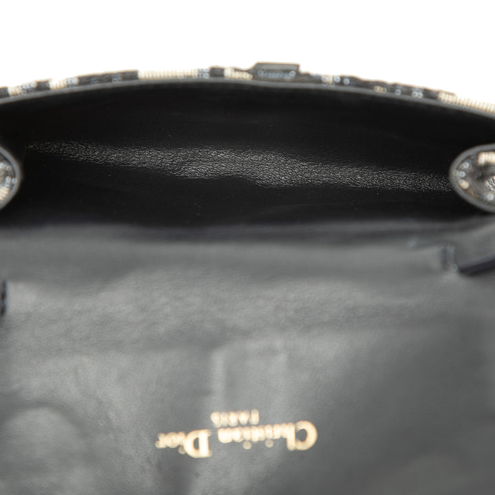 Dior Pochette Saddle Chaîne Oblique Nano Bleu – vue 4 – GABY PARIS