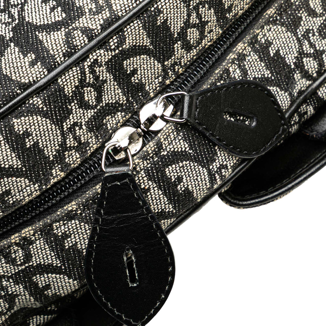 Diorissimo Canvas Double Saddle Bowler Bag Blue - Gaby Paris