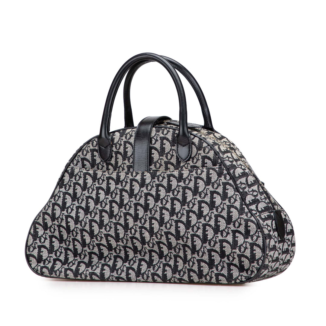 Diorissimo Canvas Double Saddle Bowler Bag Blue - Gaby Paris
