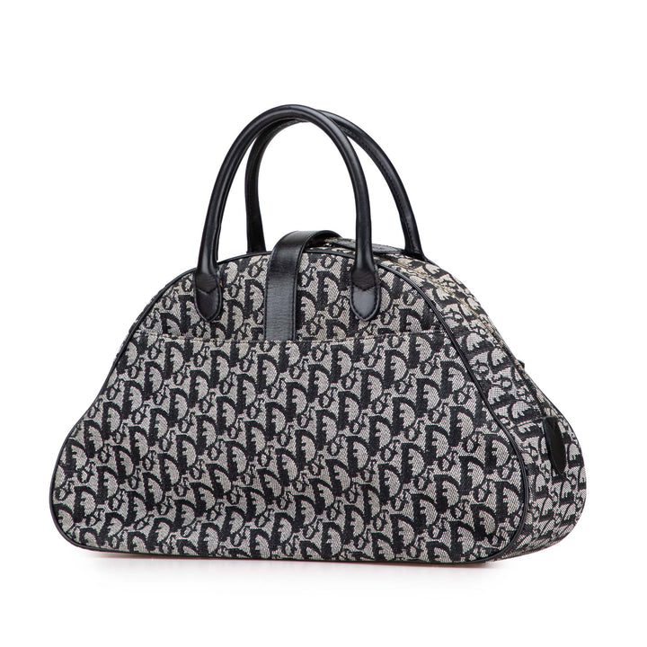 Diorissimo Canvas Double Saddle Bowler Bag Blue - Gaby Paris