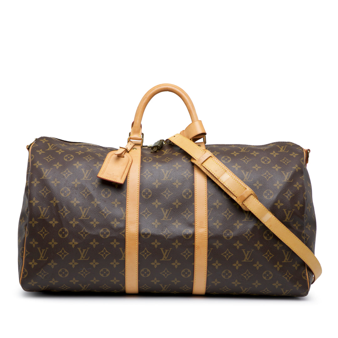 Louis Vuitton Monogram Keepall Bandouliere 55 Marron – GABY PARIS Authentique