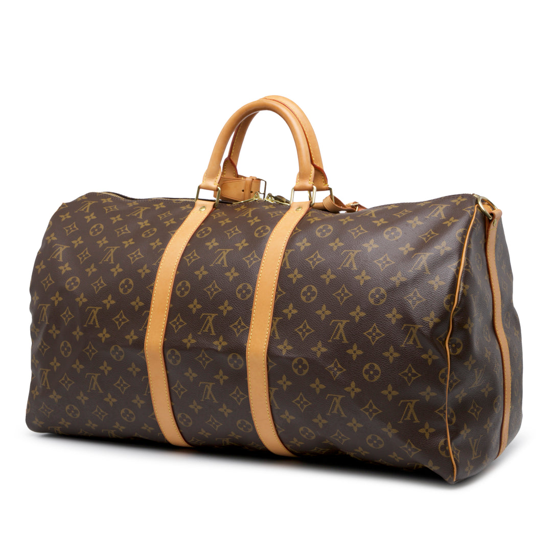 Louis Vuitton Monogram Keepall Bandouliere 55 Marron – GABY PARIS Authentique