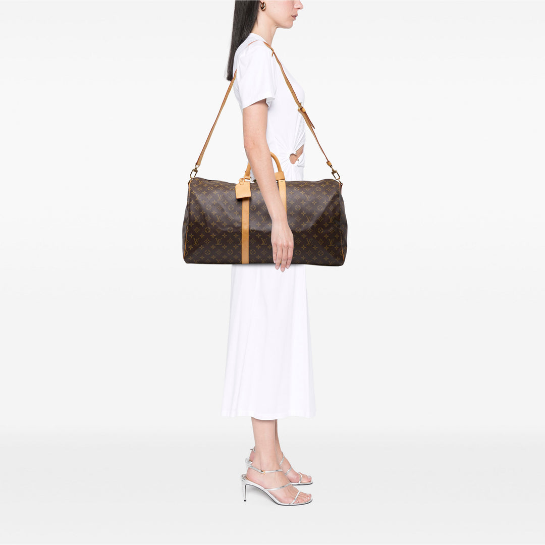 Louis Vuitton Monogram Keepall Bandouliere 55 Marron – GABY PARIS Authentique