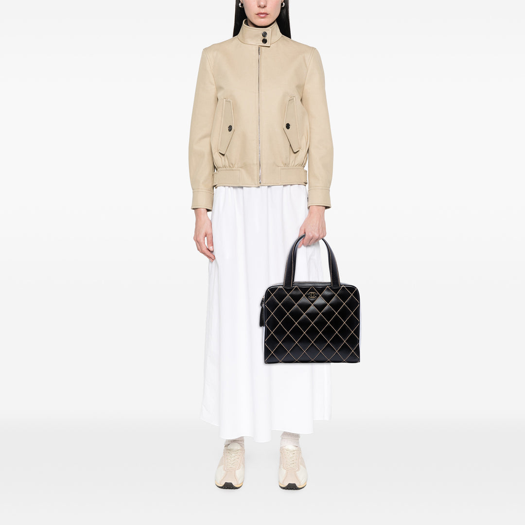 Chanel CC Wild Stitch Sac Cuir d'agneau Noir – vue 6 – GABY PARIS