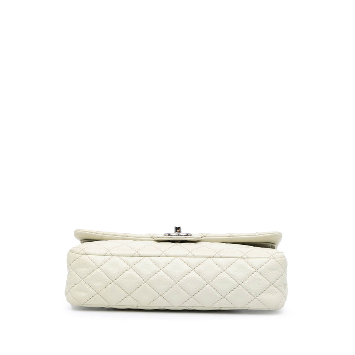 Medium Classic Caviar Double Flap White - Gaby Paris