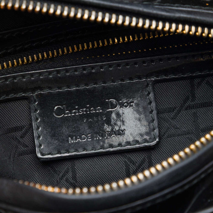 Dior Medium Cuir verni Cannage Lady Dior