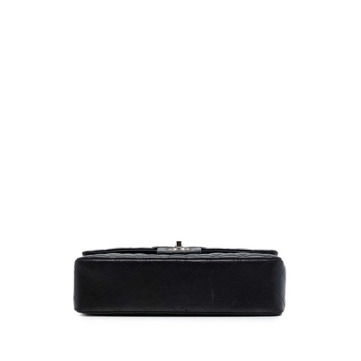 Classic Double rabat Moyen Cuir d'agneau Noir