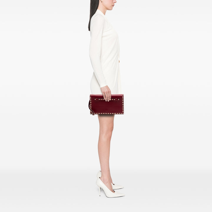 Valentino Nappa Rockstud Wristlet Pochette