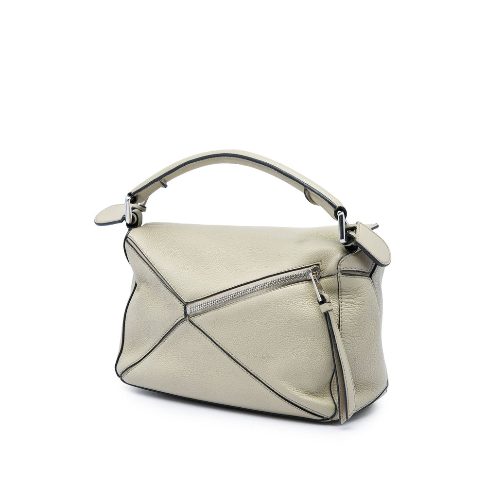 LOEWE Sac à main Puzzle Petit Cuir de veau Marron – vue 2 – GABY PARIS