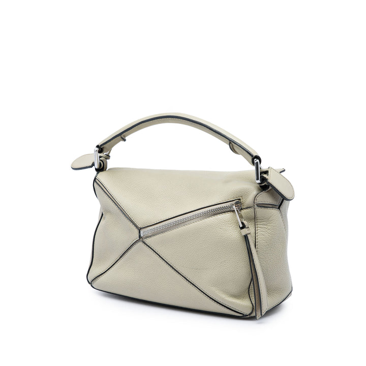 LOEWE Sac à main Puzzle Petit Cuir de veau Marron – vue 2 – GABY PARIS