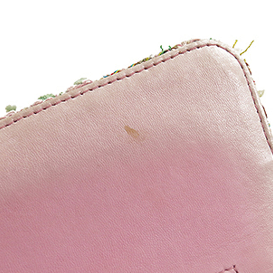 Medium Classic Tweed Double Flap Pink - Gaby Paris