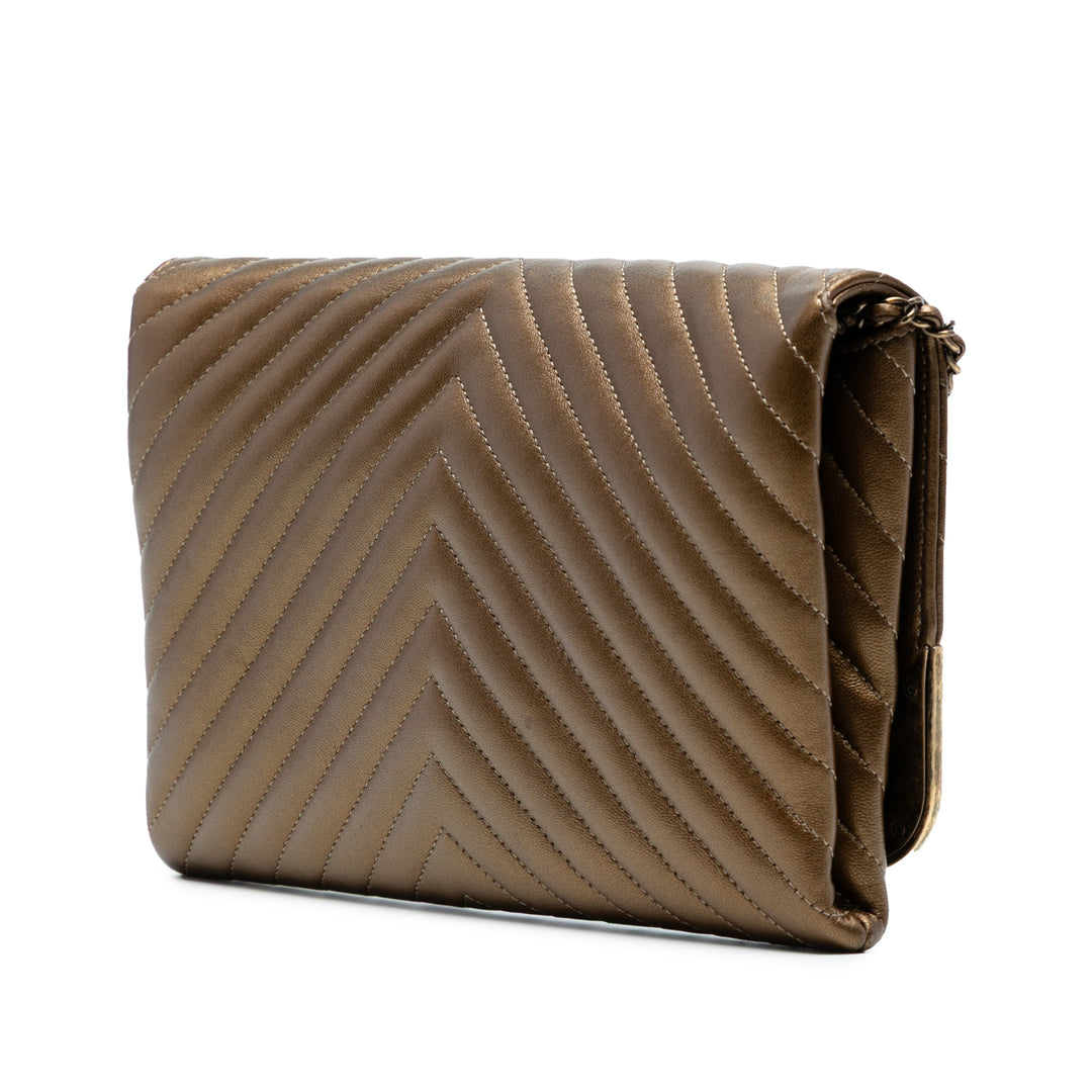 Chanel Cuir de veau Chevron Rock The Corner Flap Marron – GABY PARIS Authentique
