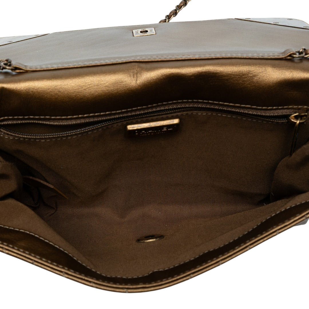 Chanel Cuir de veau Chevron Rock The Corner Flap Marron – GABY PARIS Authentique