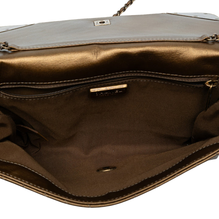 Chanel Cuir de veau Chevron Rock The Corner Flap Marron – GABY PARIS Authentique